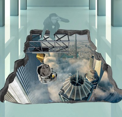 ОАЭ, высотка в Дубаи Макет 3D картины "ОАЭ, высотка в Дубаи" для печати наклейки на пол