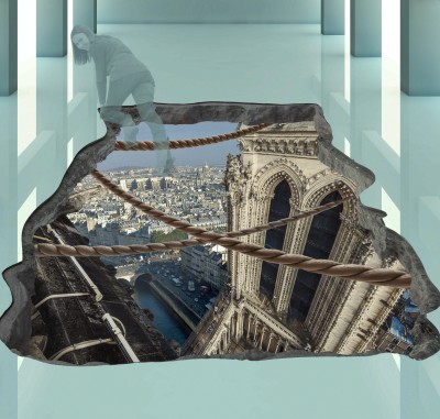Франция аэро Макет 3D картины "Франция аэро" для печати наклейки на пол