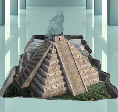Мексика, пирамиды Чичен-ица Макет 3D картины "Мексика, пирамиды Чичен-ица" для печати наклейки на пол