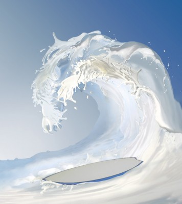 Серфинг на молочной волне Макет 3D картины "серфинг на молочной волне" пол+стена